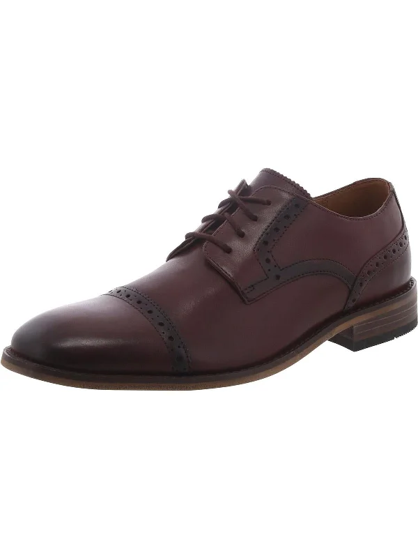 Men's Supportive Shoes Lamont Cap Mens Leather Lace-Up Derby Shoes