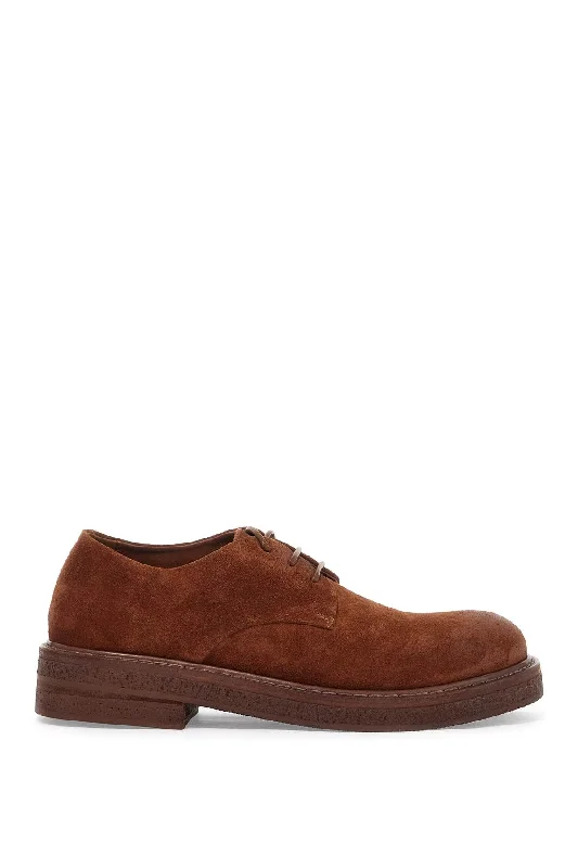 Men's Durable Boots Marsell Suede Leather Lace-Up Derby Shoes With
