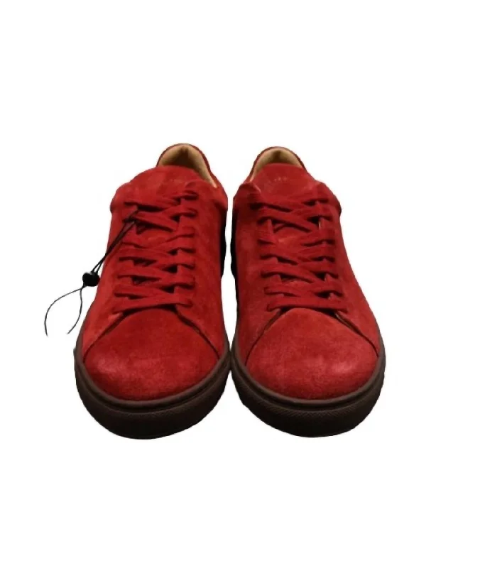Best Deals On Comfortable Shoes Men's David Suede Trainer In Barbados Cherry