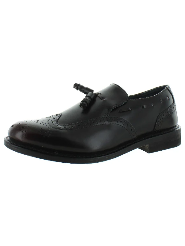Men's Soft Shoes Mens Leather Slip On Wingtip Shoes