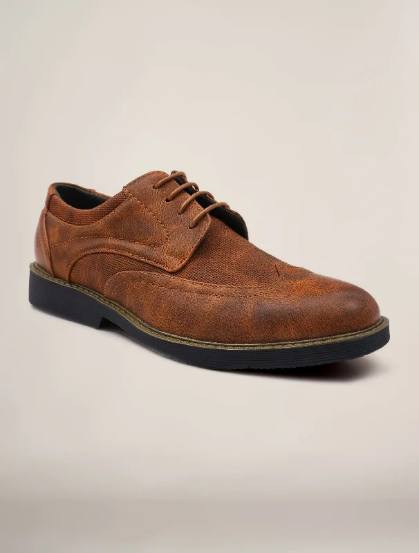 Men's Supportive Boots Men's Wingtip Oxford Faux Leather Shoes