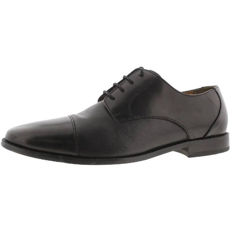 Men's Shock-Resistant Shoes Montinaro Mens Leather Cap Toe Derby Shoes
