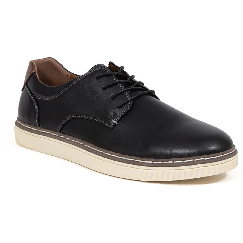 Best Deals On Comfortable Shoes Oakland Mens Faux Leather Lace Up Oxfords