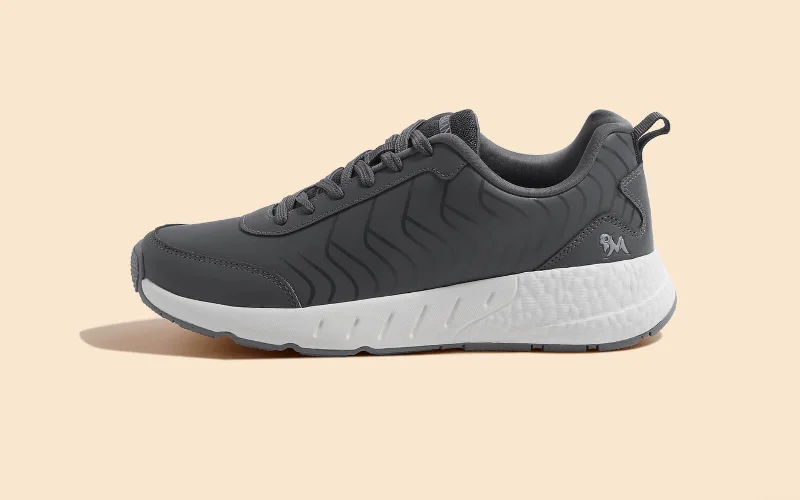 Lightweight Breathable Shoes For Men Preppy Kicks : Grey