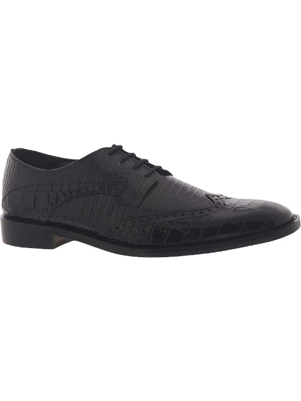Men's Sporty Shoes Rolando Mens Leather Lace-Up Derby Shoes