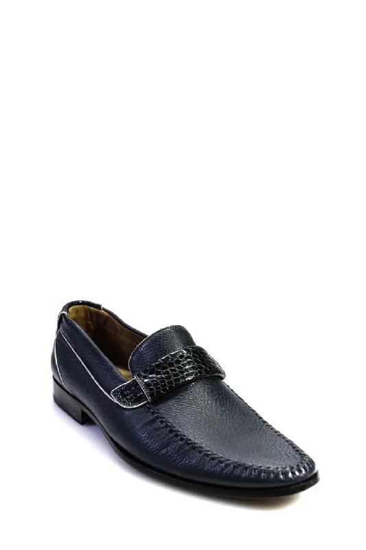 Clearance Sale On Men's Shoes Tardini Mens Genuine America Alligator Calf Moccasin Loafers Blue Clearance Sale On Men's Shoes Tardini Mens Genuine America Alligator Calf Moccasin Loafers Blue