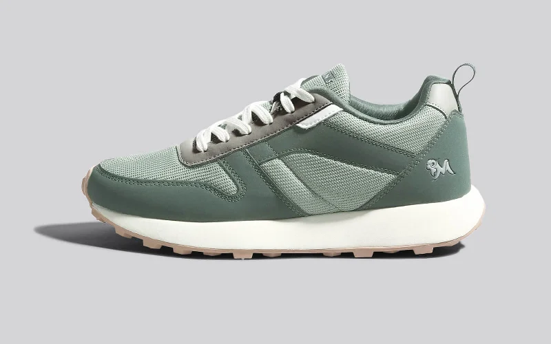 Men's Shock-Absorbing Boots The Eighties : Green-Grey-White