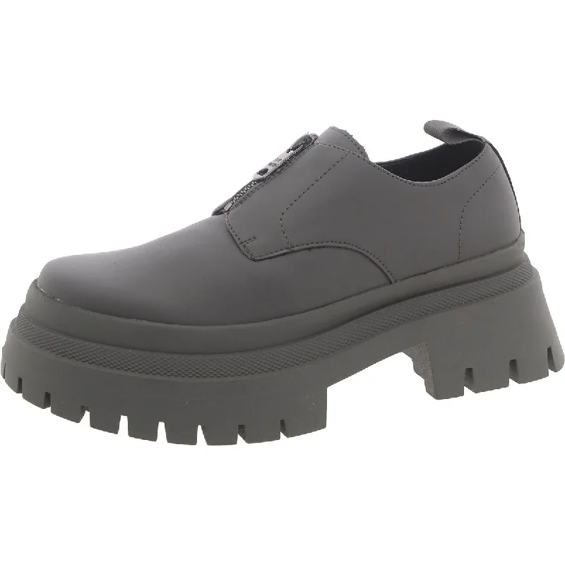Men's Fashionable Boots Zip Mens Faux Leather Platform Derby Shoes