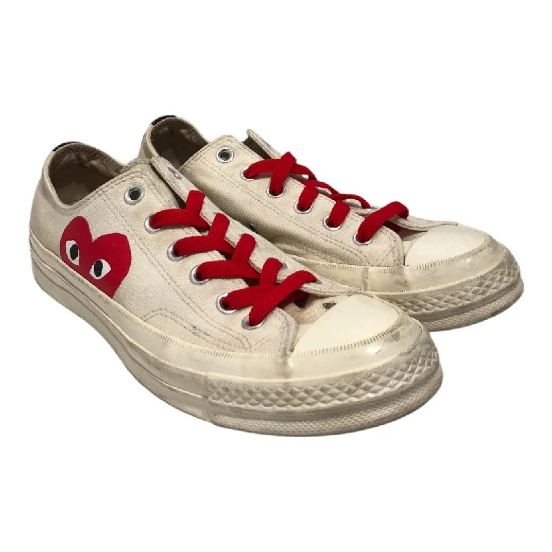 COMME des GARCONS/CONVERSE/Low-Sneakers/US 7/Cotton/WHT/