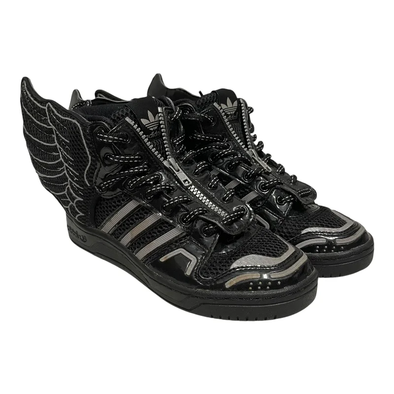 JEREMY SCOTT/Hi-Sneakers/US 5.5/BLK/mesh black reflective