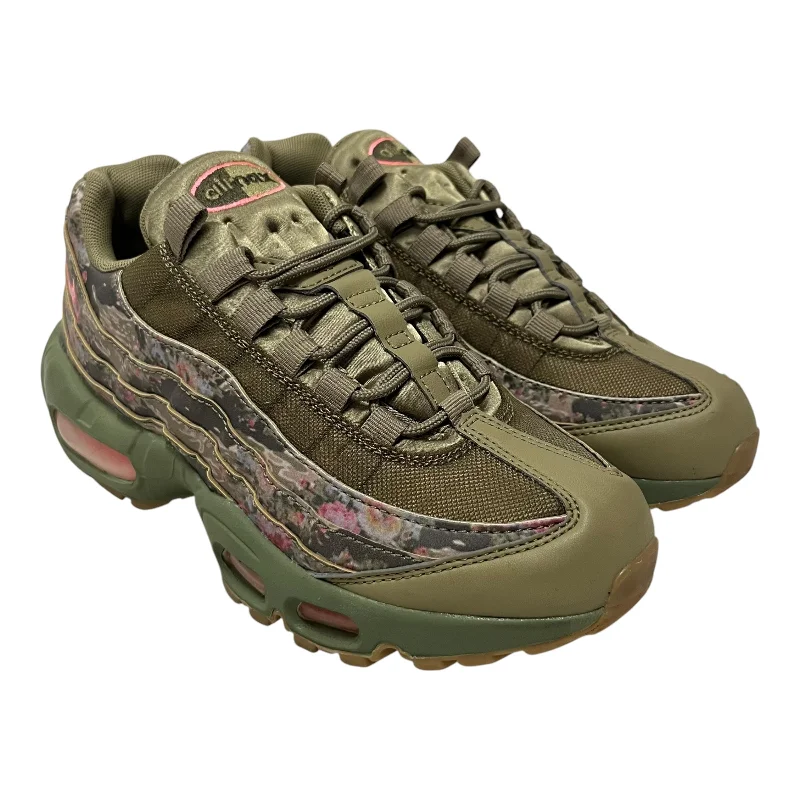 NIKE/Low-Sneakers/US 6.5/Cotton/KHK/Air Max 95 Floral Camo