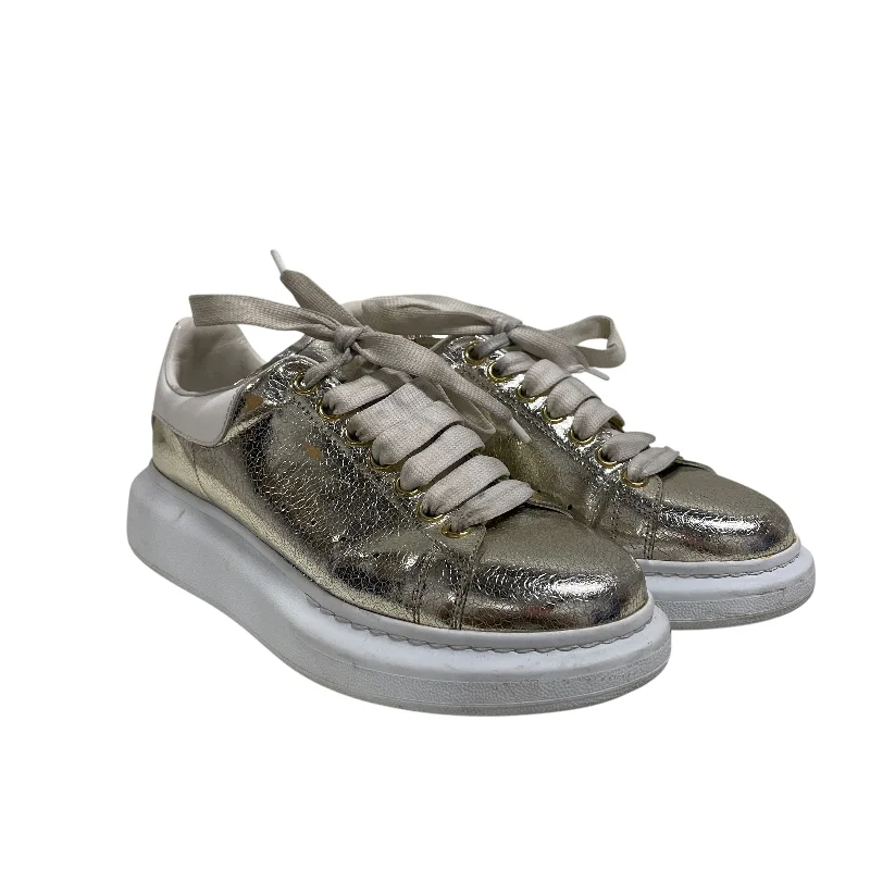 Alexander McQueen/Low-Sneakers/US 6.5/Leather/SLV/metallic color