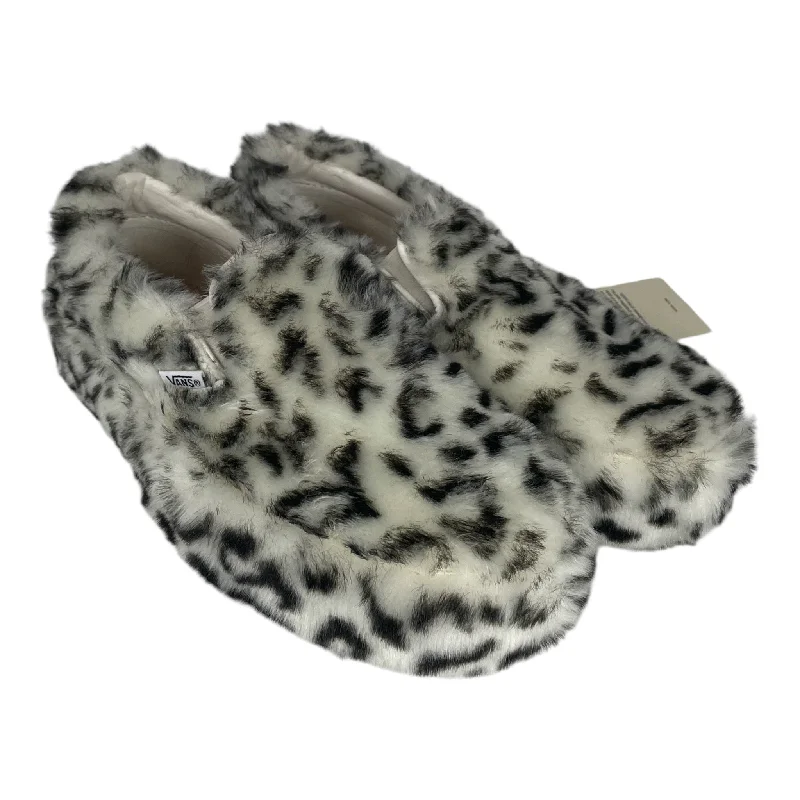 VANS/Sandy Liang/Low-Sneakers/US 8/Animal Pattern/Fake Fur/WHT/LEOPARD PRINT