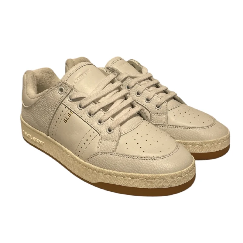 SAINT LAURENT/Low-Sneakers/US 8/Leather/WHT/PO69078941