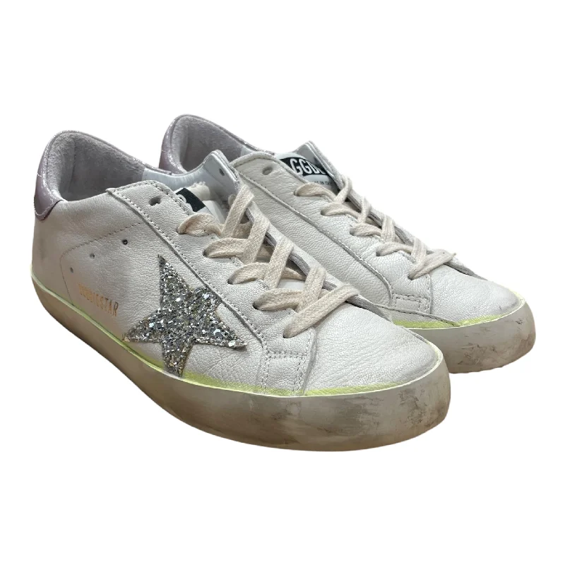 GOLDEN GOOSE/Low-Sneakers/EU 36/Leather/CRM/SUPER-STAR LILA TAB