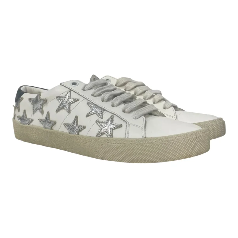 SAINT LAURENT/Low-Sneakers/EU 36.5/Leather/WHT/star shoes