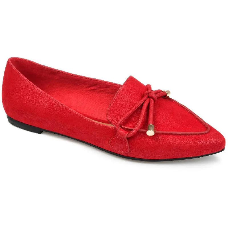 Muriel Womens Faux Leather Slip On Loafers