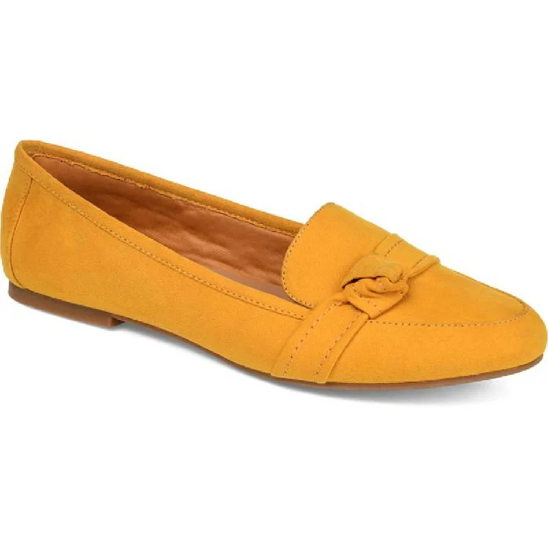 Marci Womens Faux Suede Padded Insole Loafers