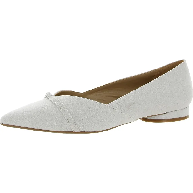 Beau Womens Knot-Front Pointed Toe Ballet Flats