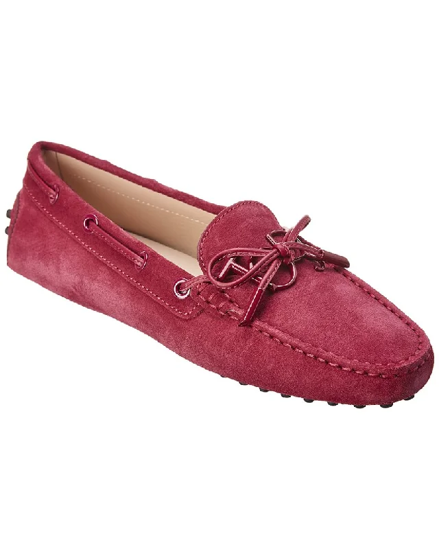 Tod’S Logo Gommino Suede Moccasin