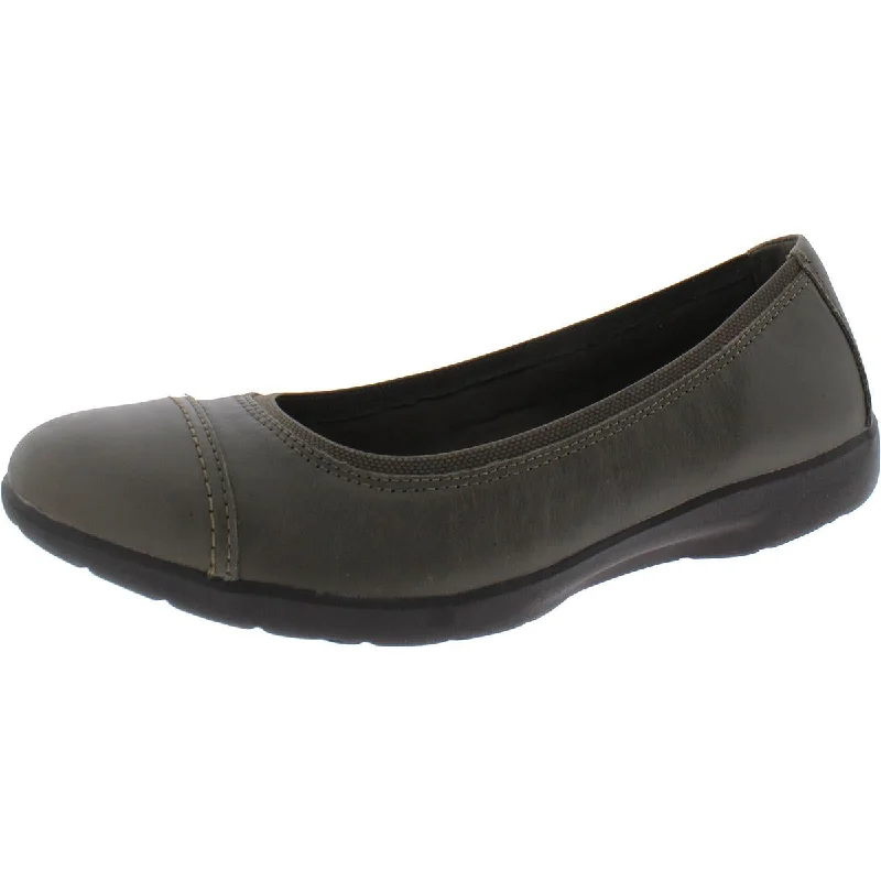 Meadow Opal Womens Leather Slip-On Ballet Flats