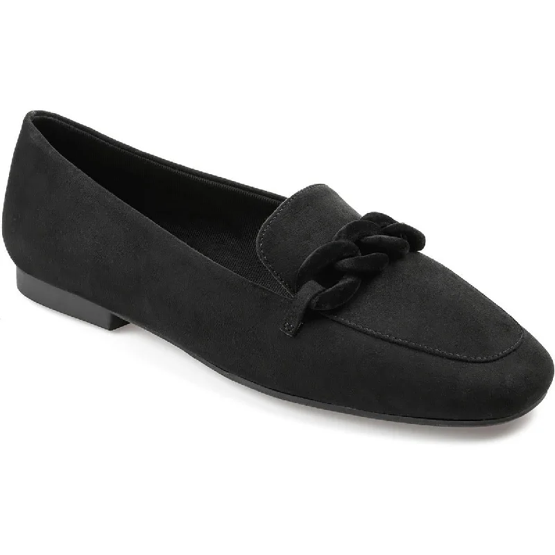 Cordell Womens Faux Suede Slip-On Loafers