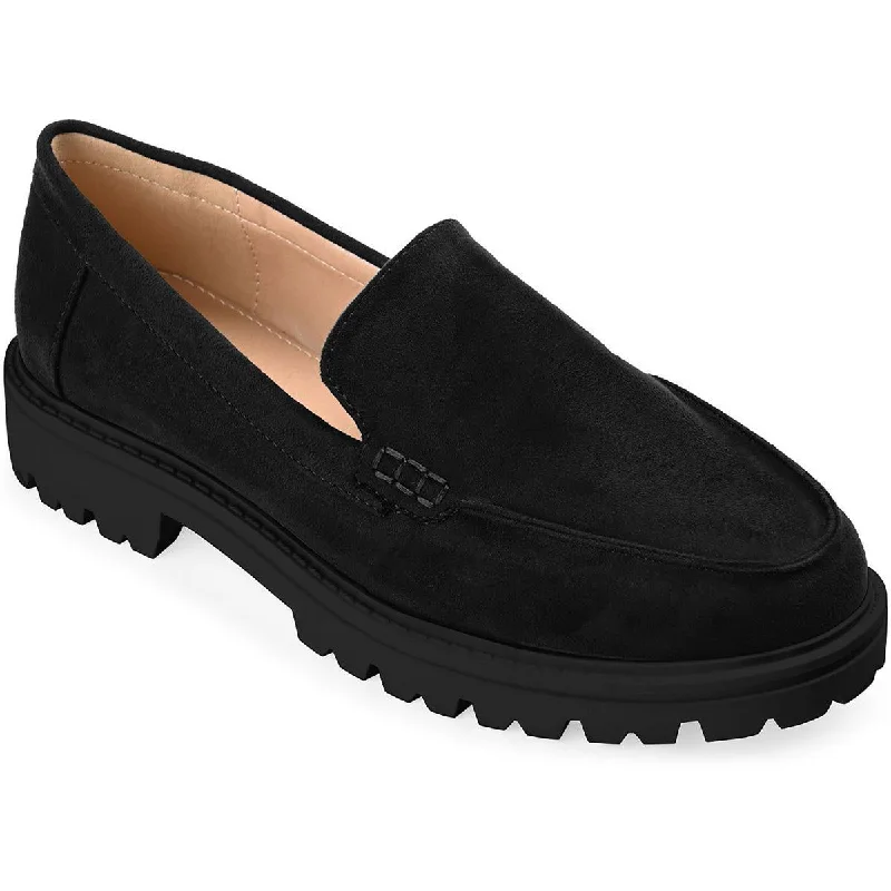 Erika Womens Faux Suede Slip-On Loafers