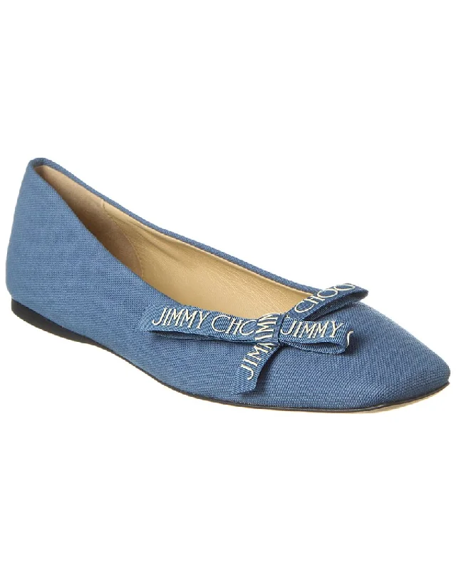 Jimmy Choo Veda Linen Ballerina Flat