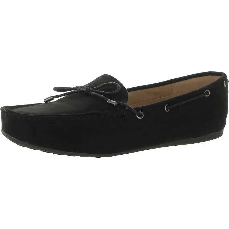 Womens Faux Suede Slip On Moccasins