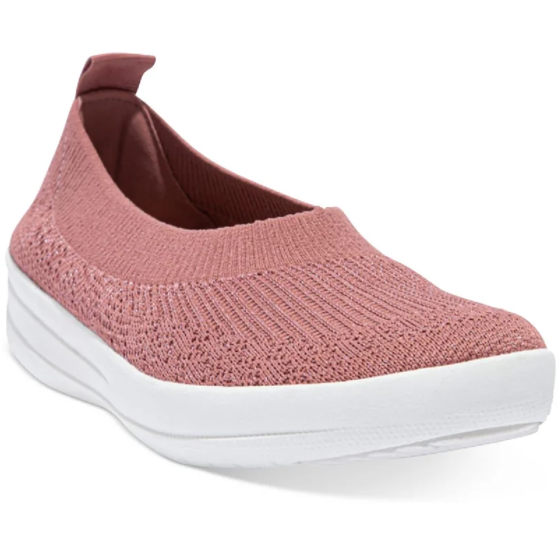 Uberknit Womens Knit Slip-On Ballet Flats