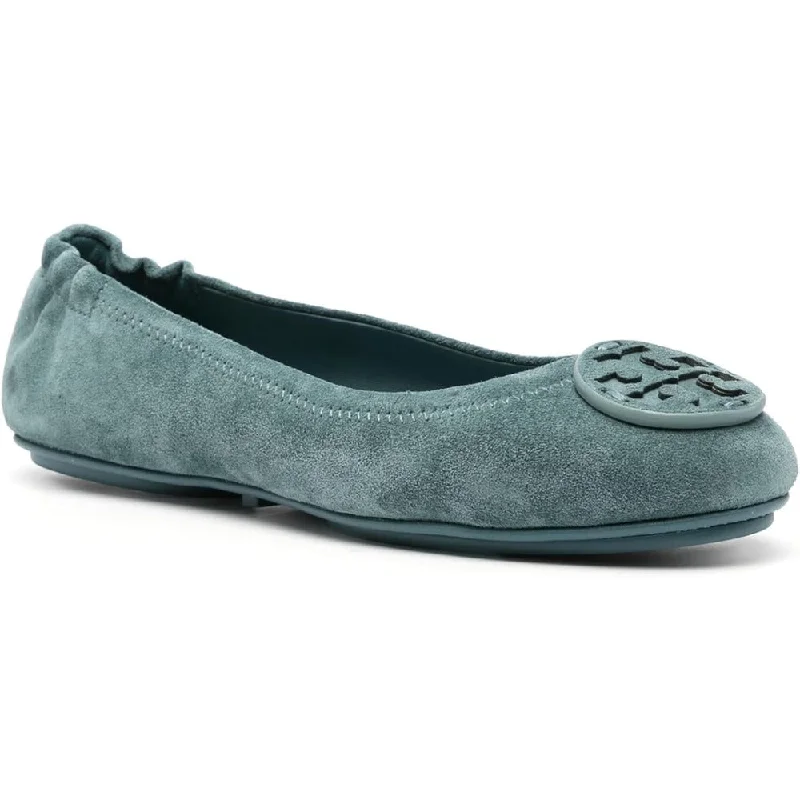 Tory Burch Women's Minnie Travel Ballet Flats, Steel Blue