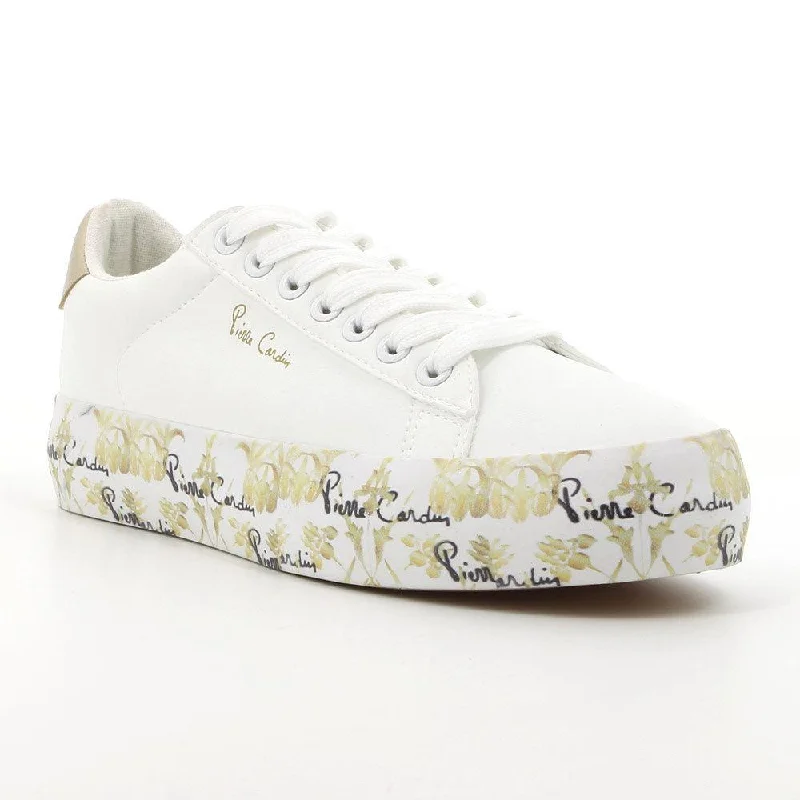 Pierre Cardin Fleur De Lis Sneaker - White